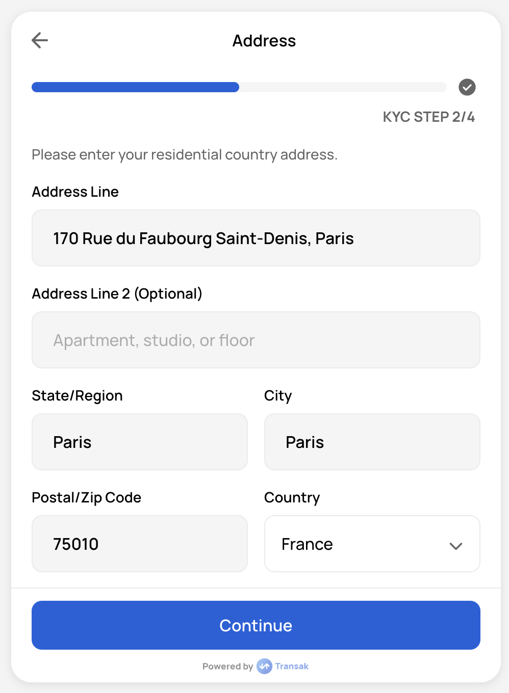 Lite KYC Personal Details